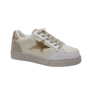Drilleys Womens Gold Goose Cream Fashion Trainer - Fifty Eight
