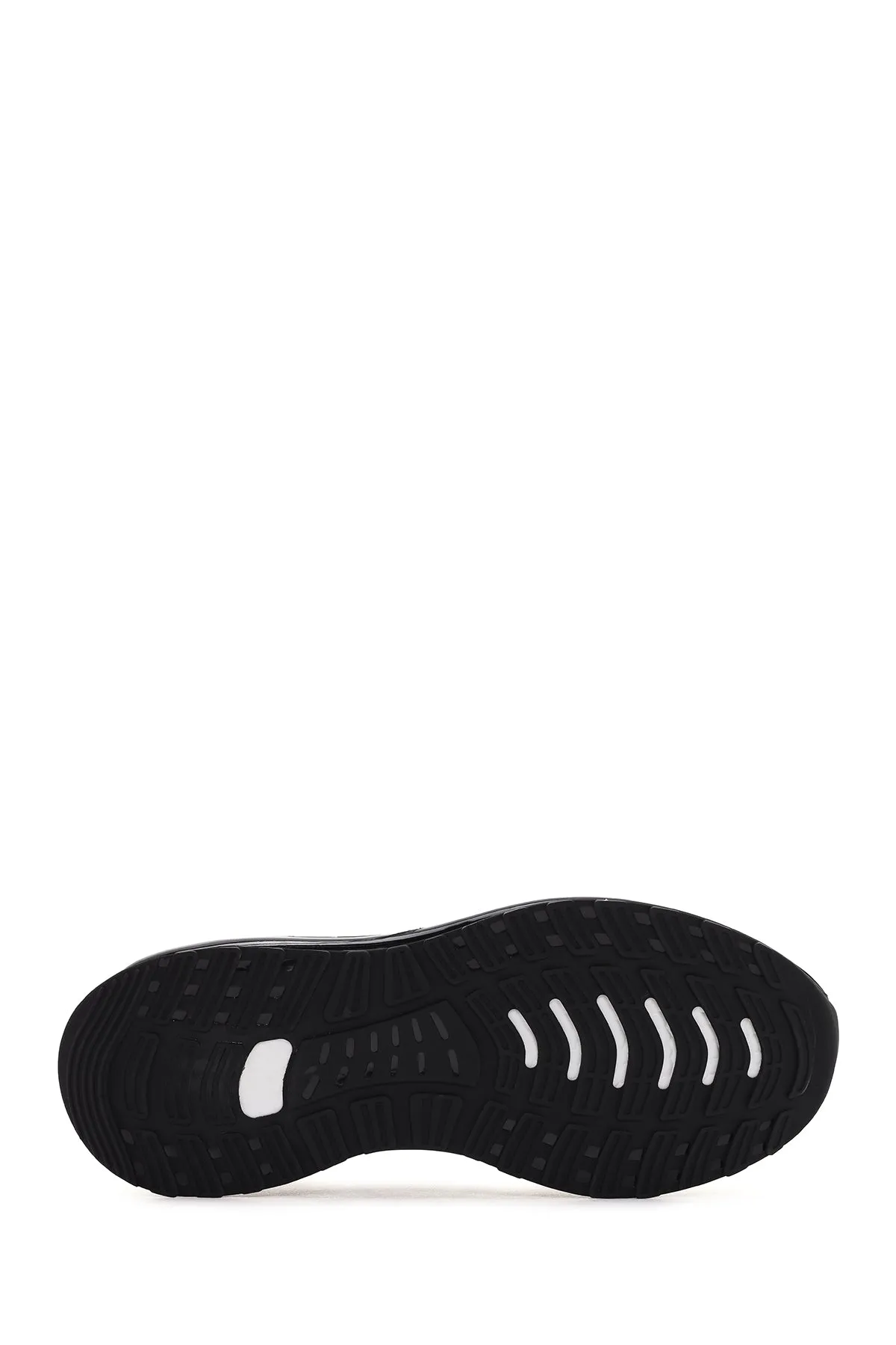 Erkek Siyah Kalın Tabanlı Bağcıklı Deri Casual Sneaker