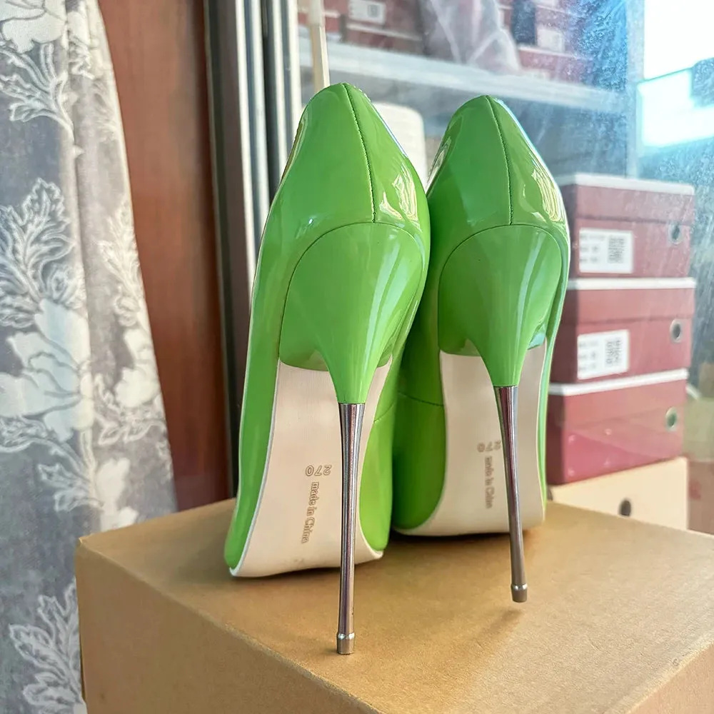 Factory Customize 16cm Extreme Metal High Heels Stilettos Women Sexy Pumps