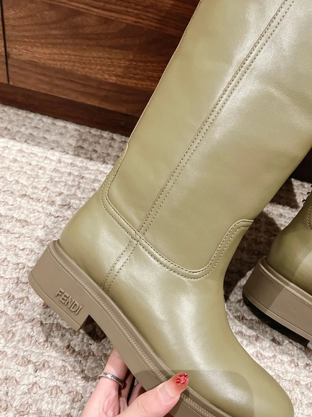 FD autumn and winter new long boots old flower boots