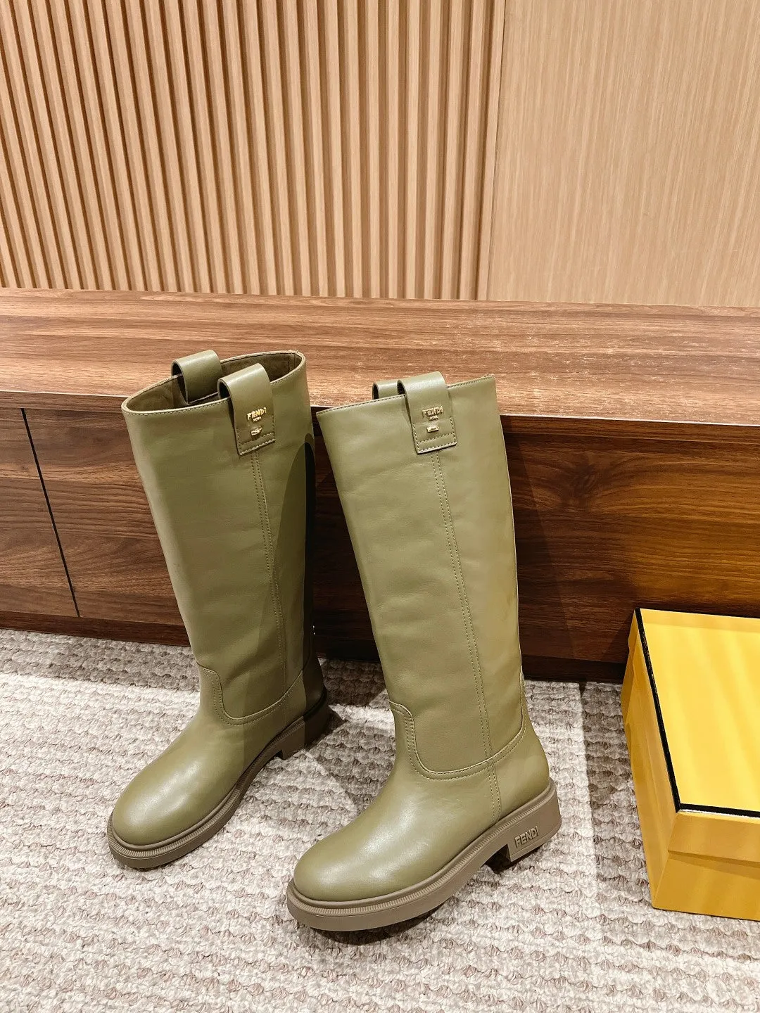 FD autumn and winter new long boots old flower boots