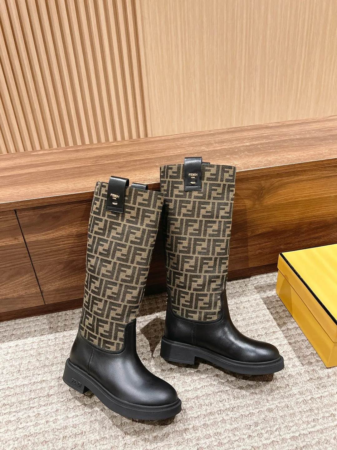 FD autumn and winter new long boots old flower boots