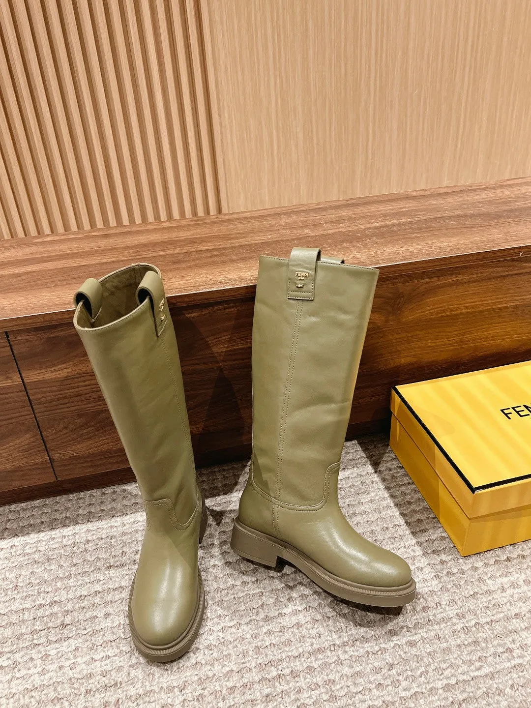 FD autumn and winter new long boots old flower boots
