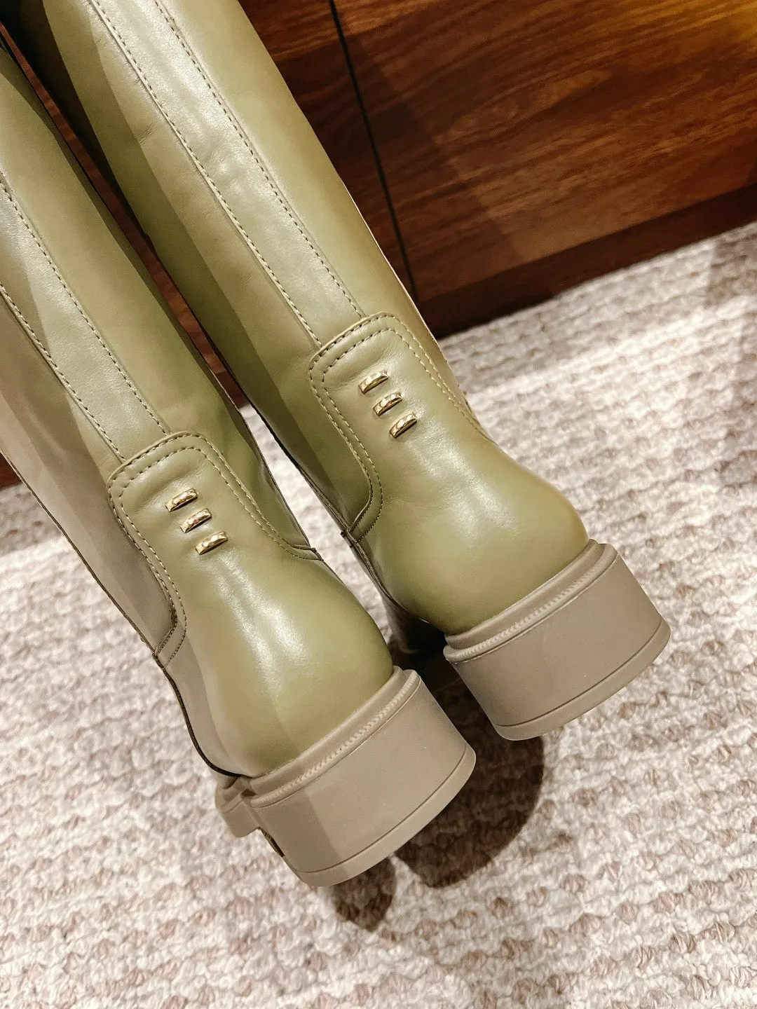 FD autumn and winter new long boots old flower boots