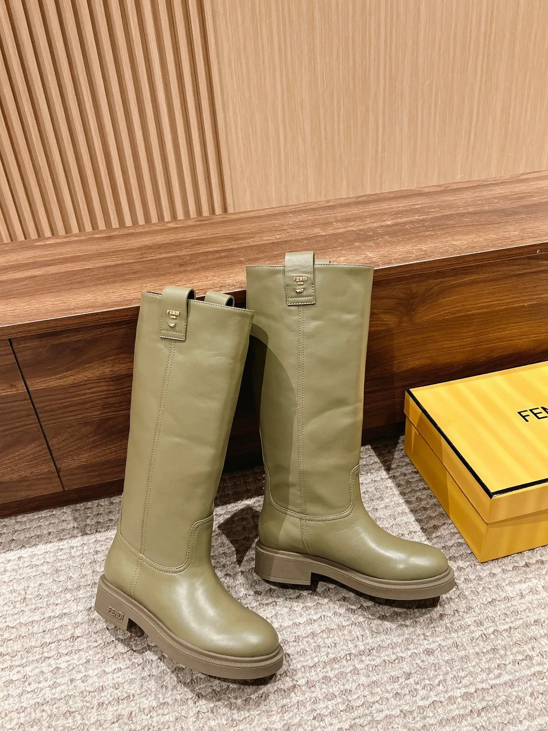 FD autumn and winter new long boots old flower boots