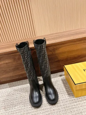 FD autumn and winter new long boots old flower boots