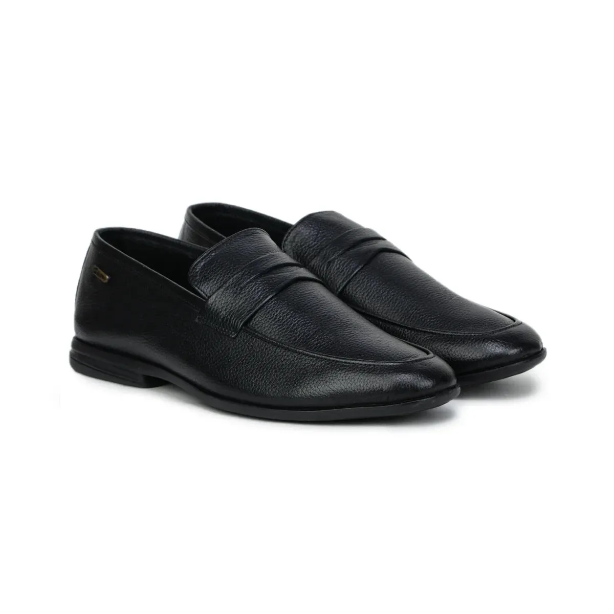 Formal Black Penny Loafers 1736 | Leather Slip-On Shoes