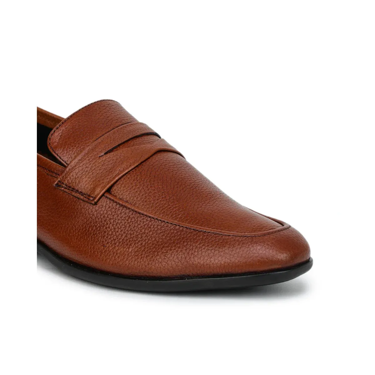 Formal Black Penny Loafers 1736 | Leather Slip-On Shoes