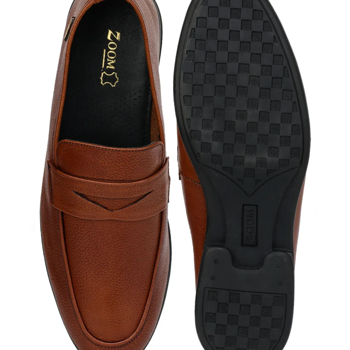 Formal Black Penny Loafers 1736 | Leather Slip-On Shoes
