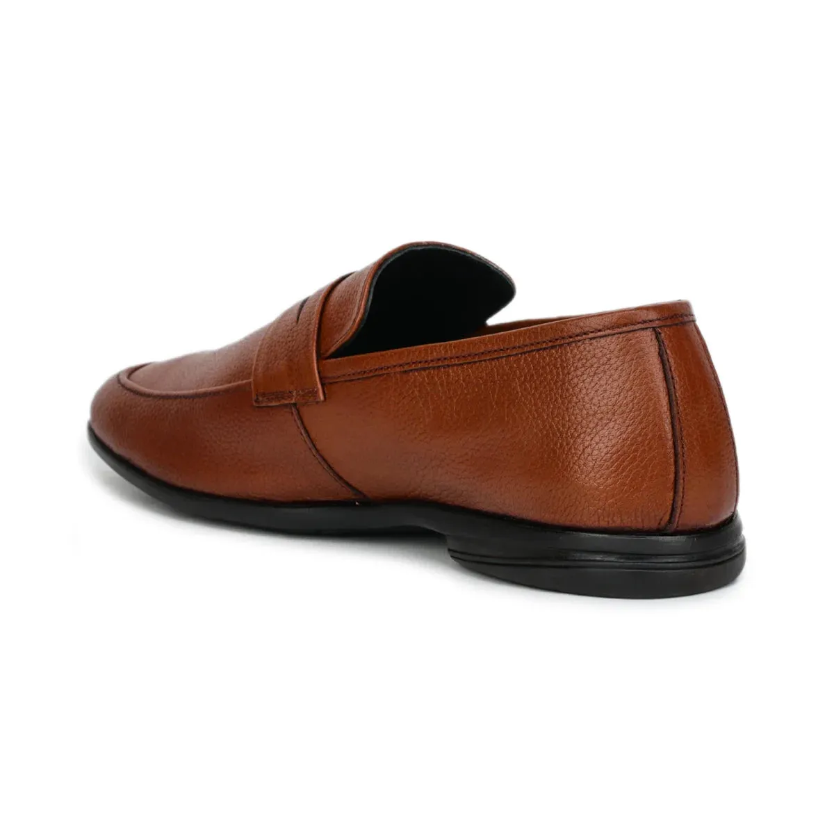 Formal Black Penny Loafers 1736 | Leather Slip-On Shoes
