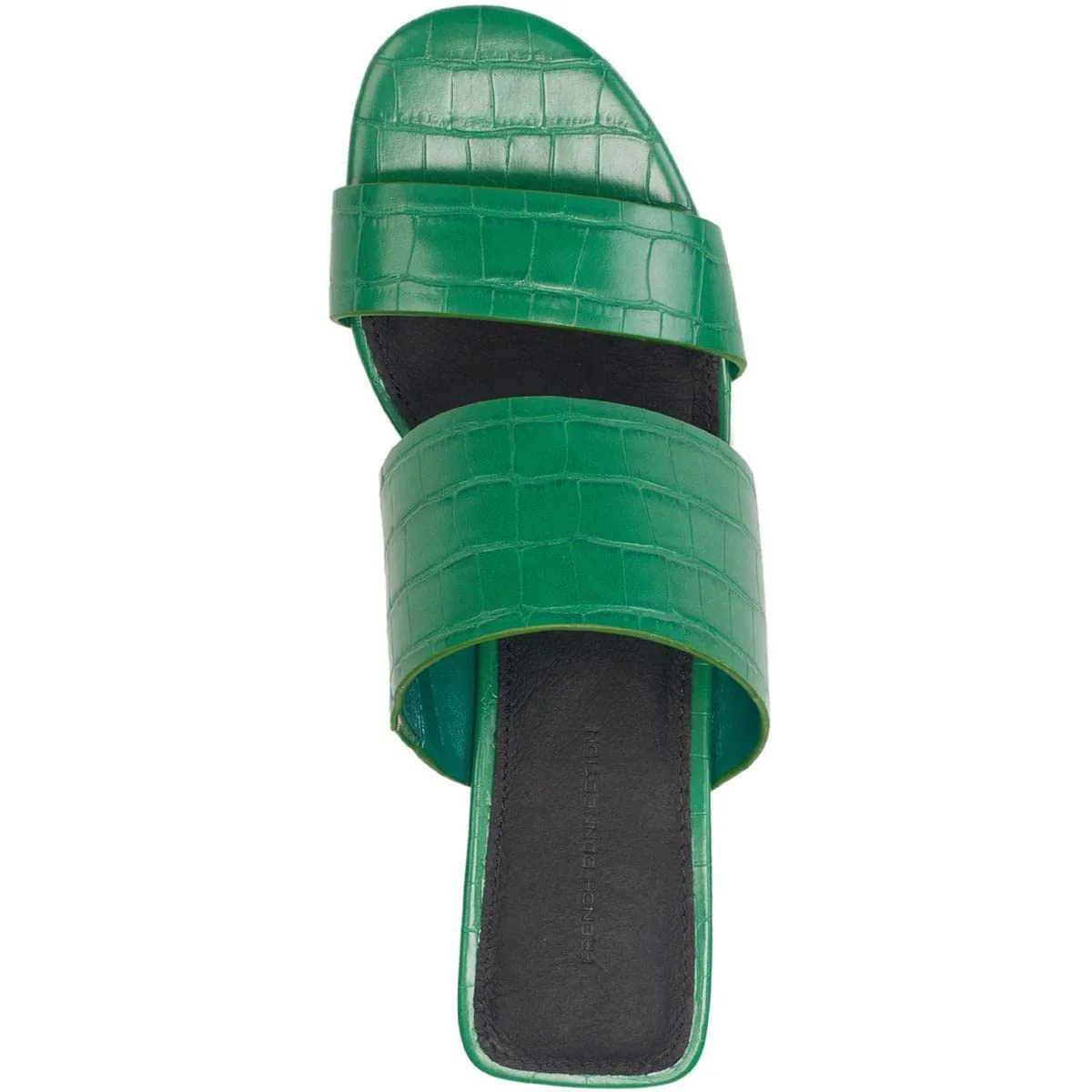 French Connection Womens Vegan Leather Textured Heels Green 8.5 Medium (B,M)