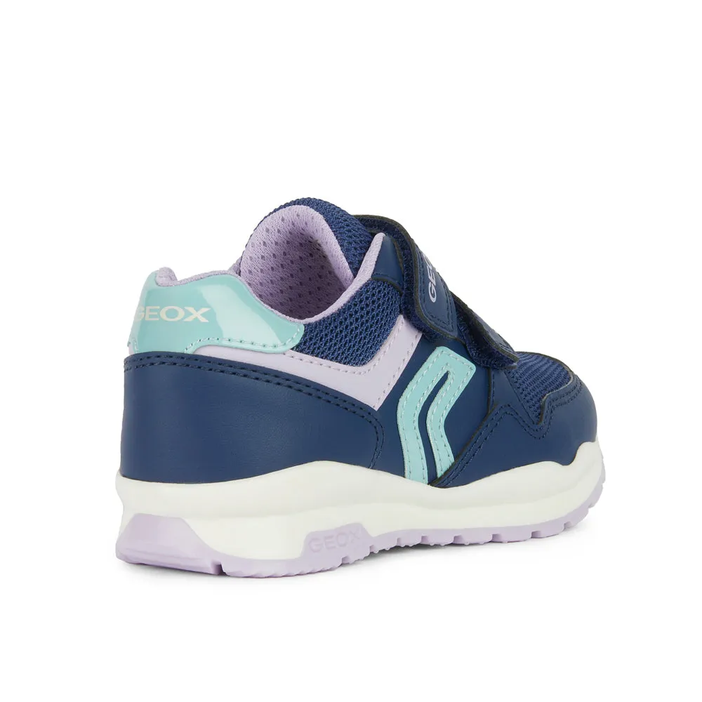 Geox J Pavel G.A - SYNT.LEA MESH NAVY/LILAC