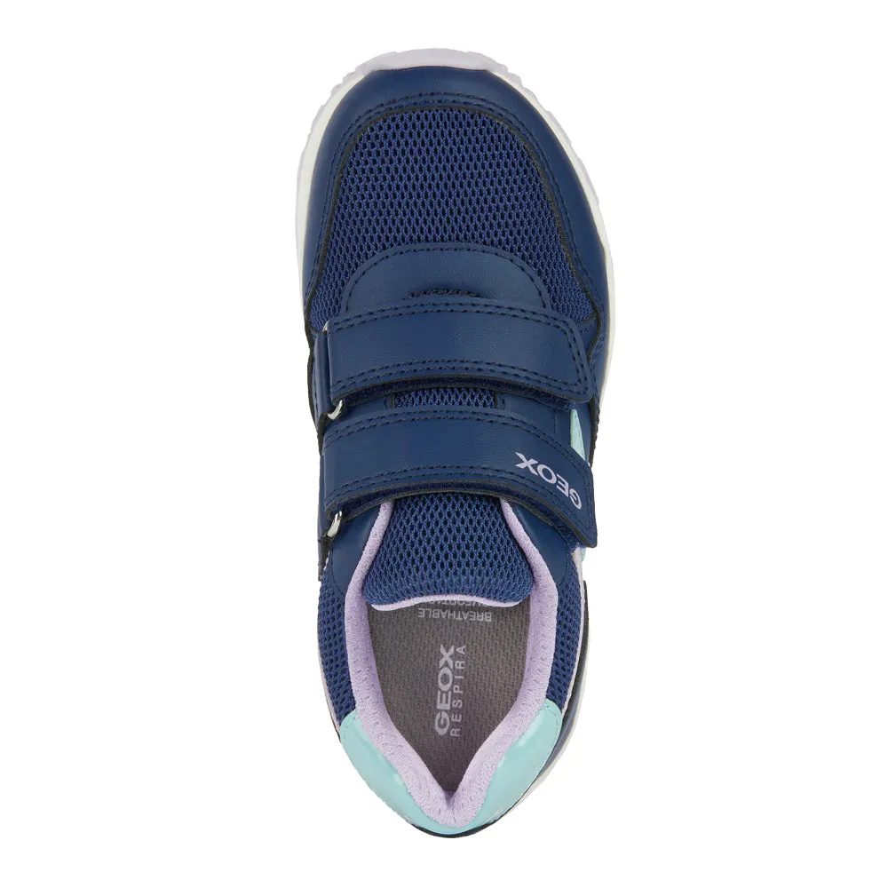 Geox J Pavel G.A - SYNT.LEA MESH NAVY/LILAC
