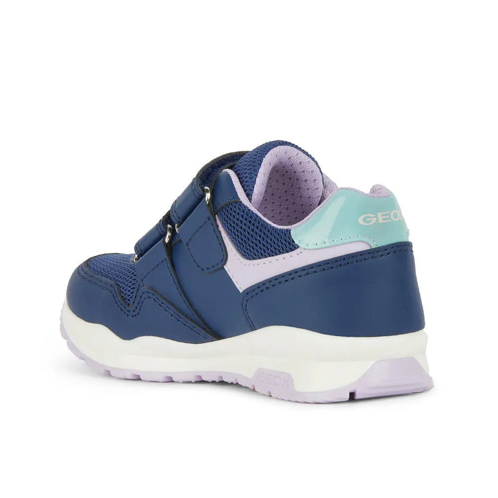 Geox J Pavel G.A - SYNT.LEA MESH NAVY/LILAC