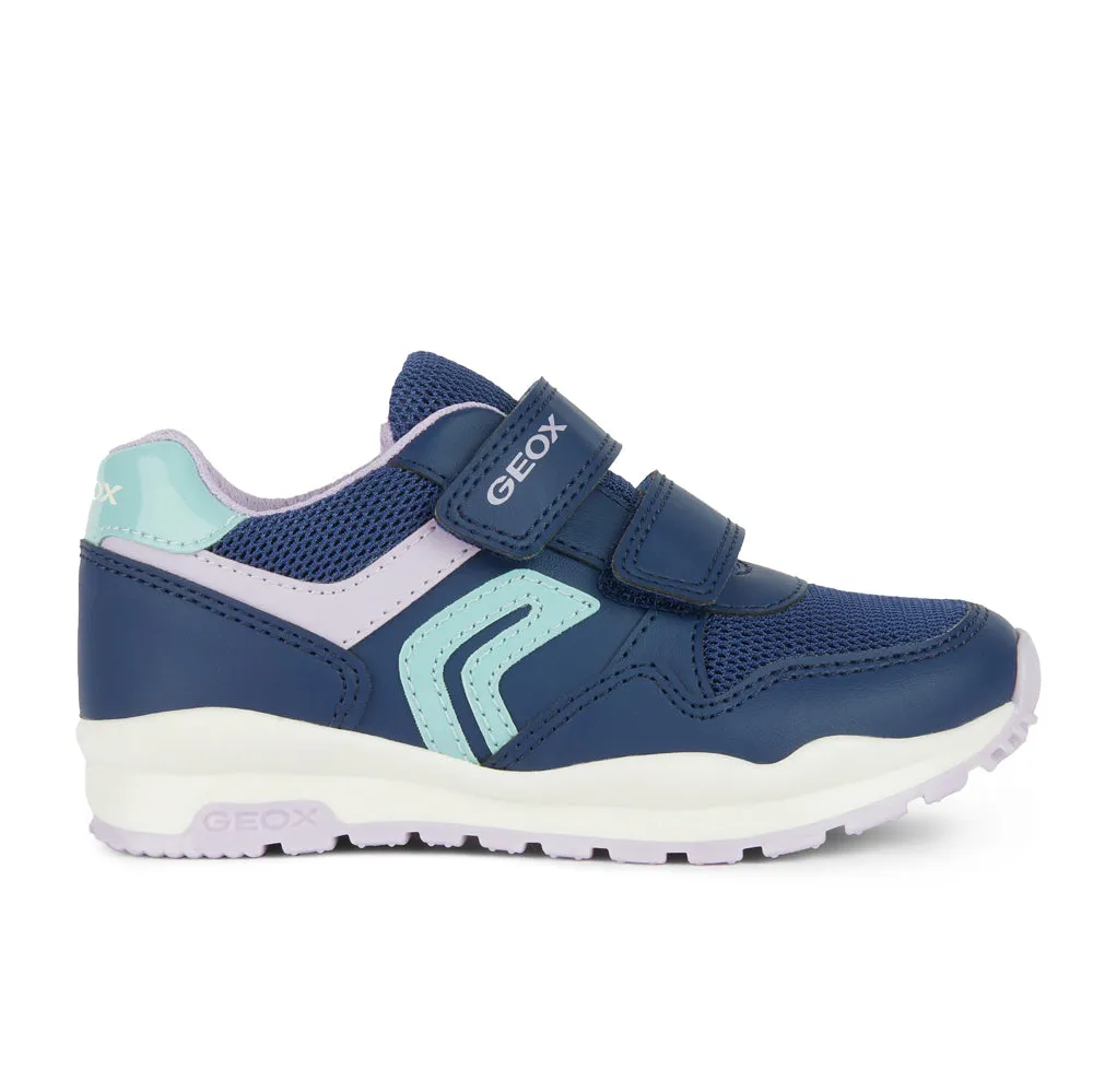 Geox J Pavel G.A - SYNT.LEA MESH NAVY/LILAC
