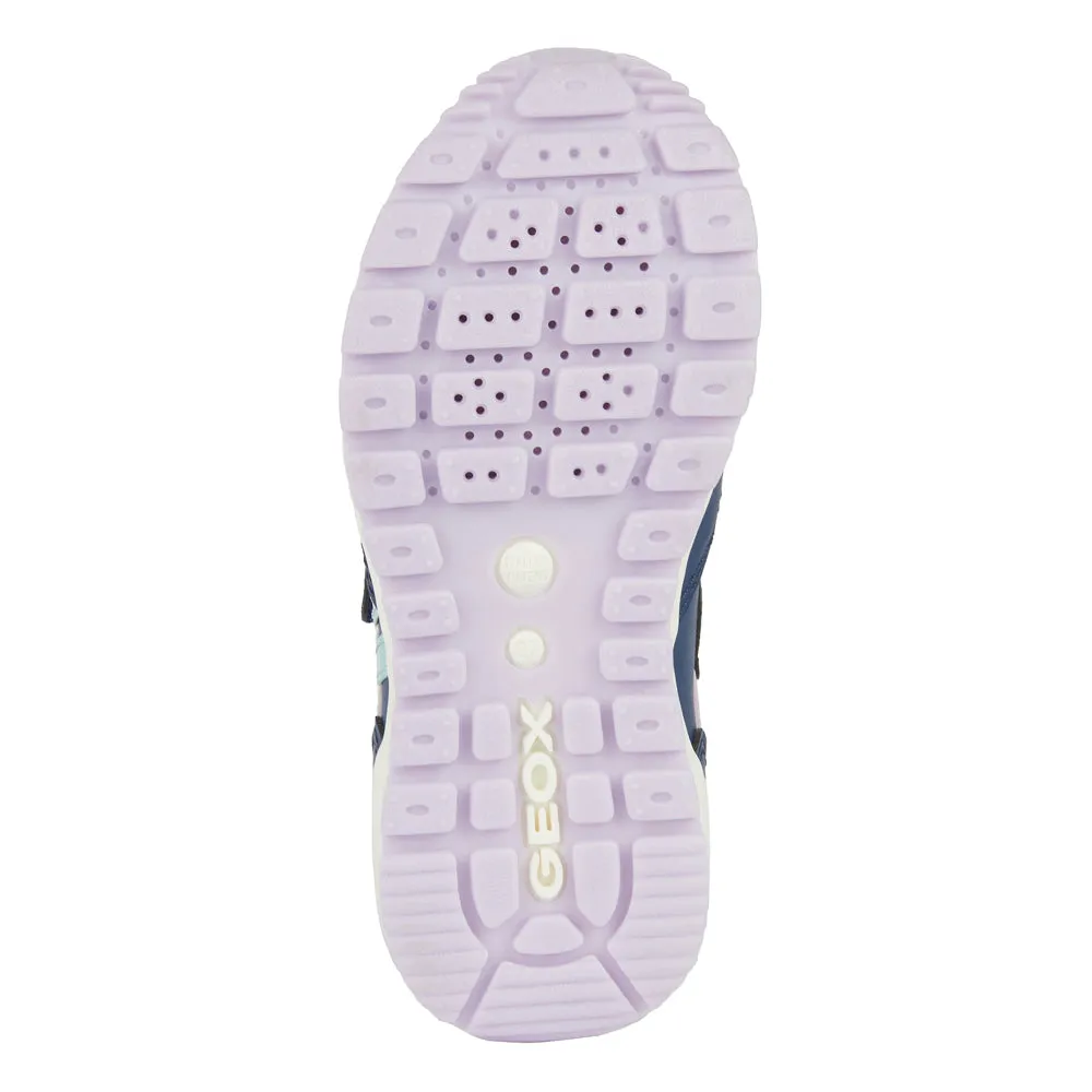 Geox J Pavel G.A - SYNT.LEA MESH NAVY/LILAC