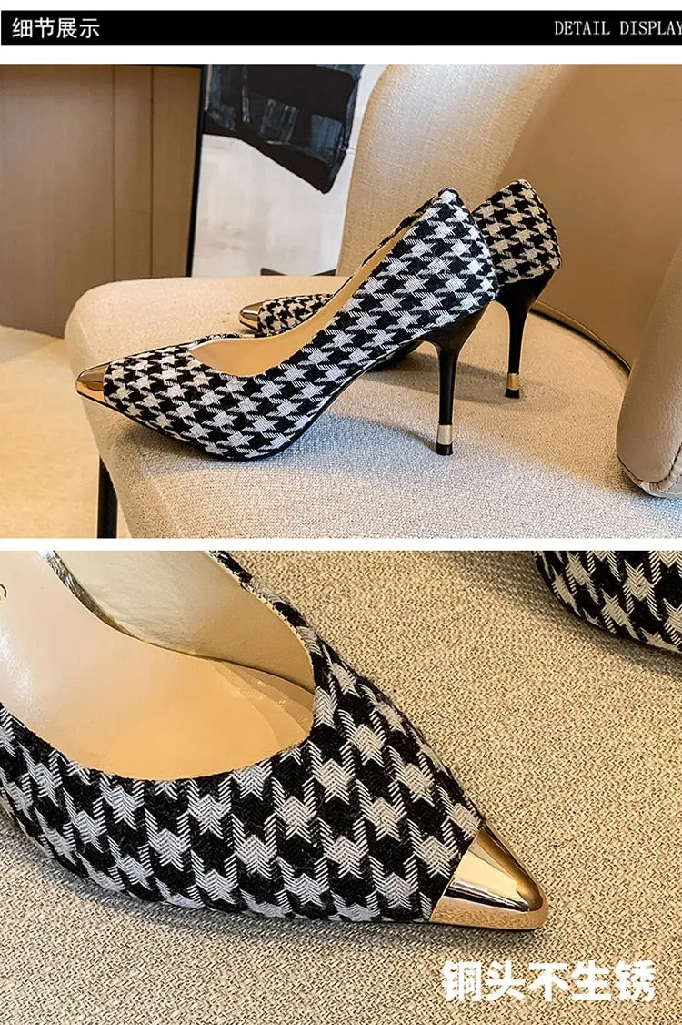 goosudu Womens Shoes High Heels Casual OL Sexy Korean Fashion Pumps Elegant Shoes Party  Tacones Mujer  Womens Heels