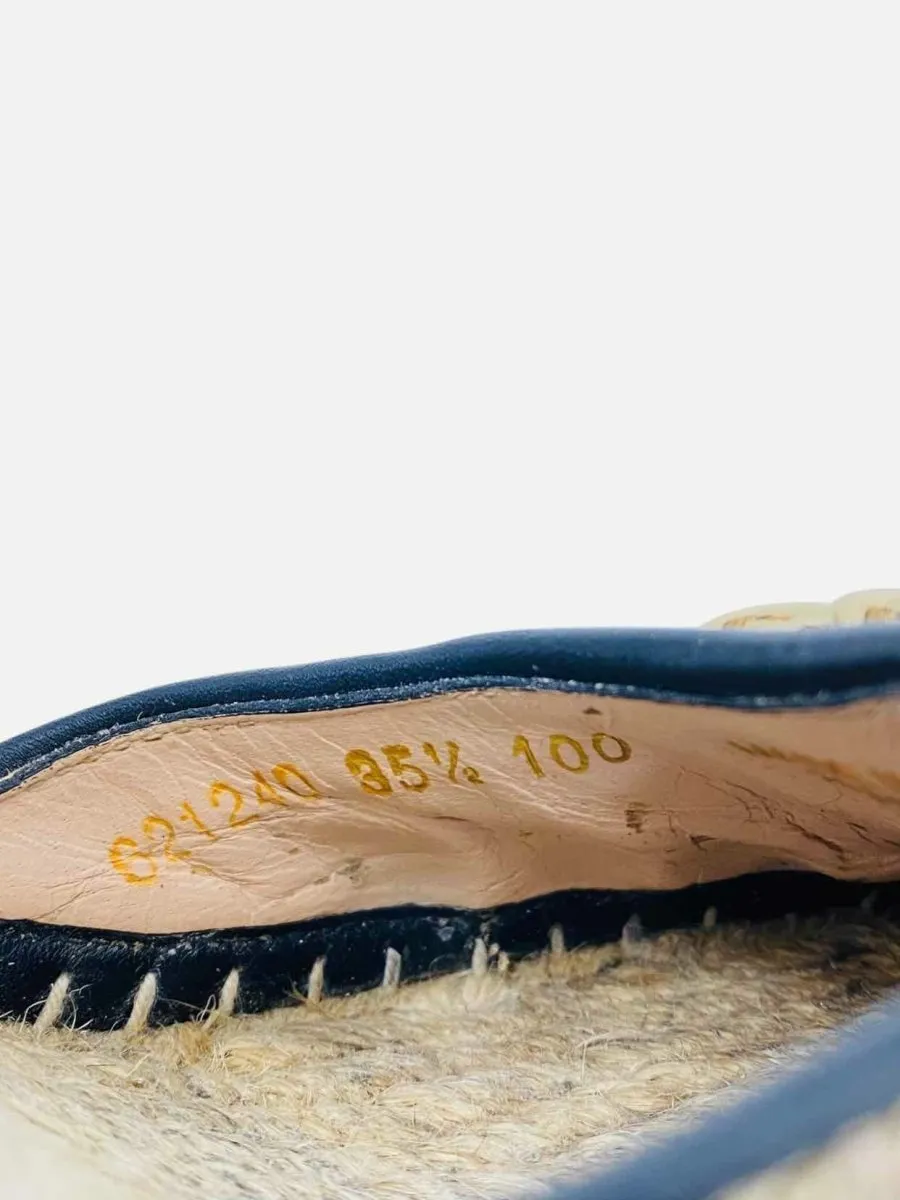 GUCCI Espadrille Beige GG Wedges 35.5