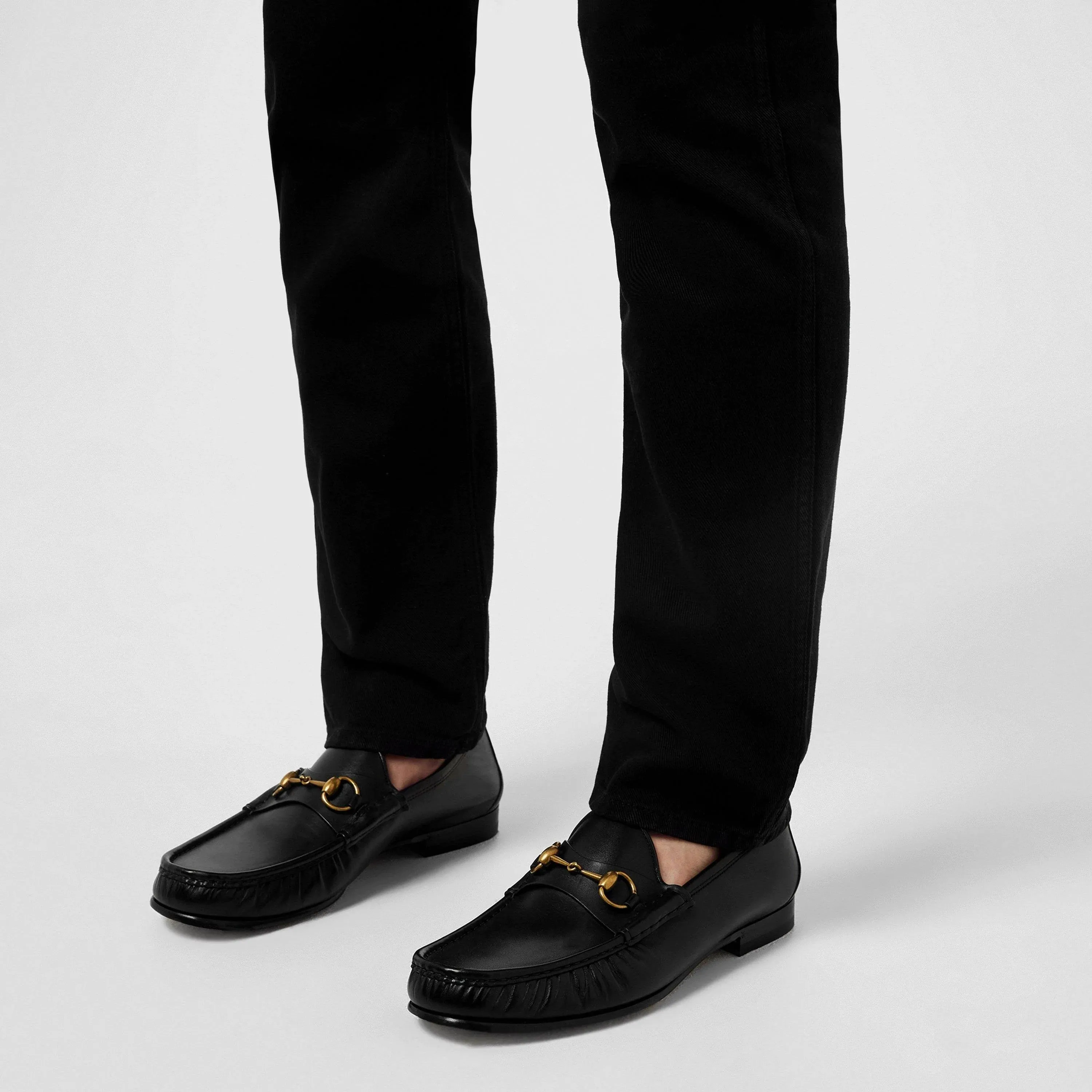 GUCCI || Men's Horsebit 1953 Leather Loafers - Black