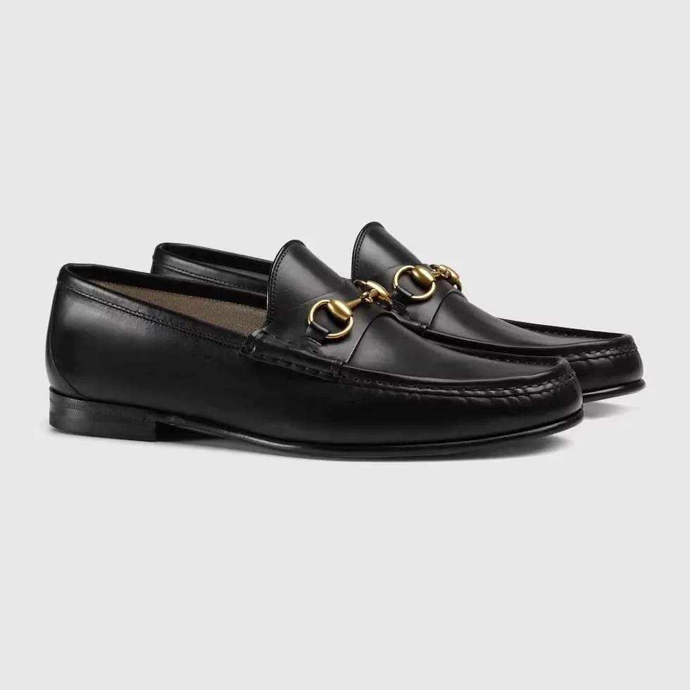 GUCCI || Men's Horsebit 1953 Leather Loafers - Black