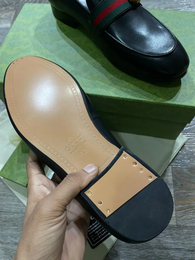 GUCCI || POLYURETHANE MEN CALF LEATHER LOAFER FOR MEN
