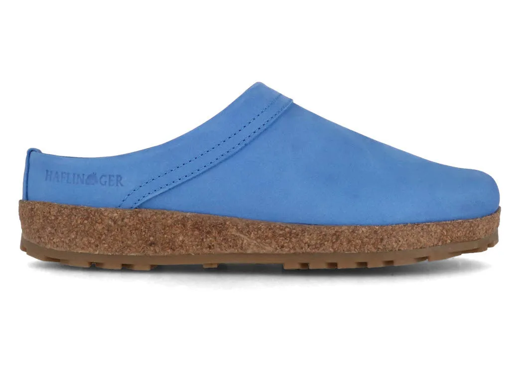 HAFLINGER Women Nubuck Clogs 'Malmö', blue