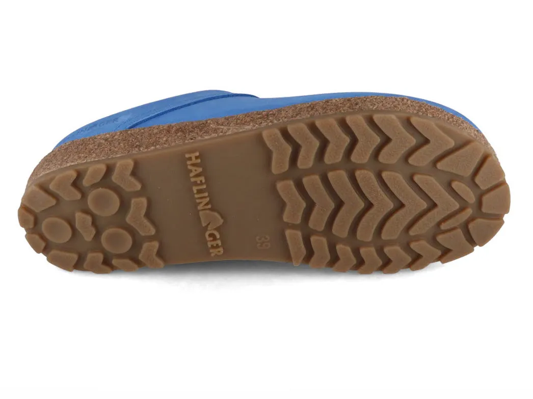 HAFLINGER Women Nubuck Clogs 'Malmö', blue