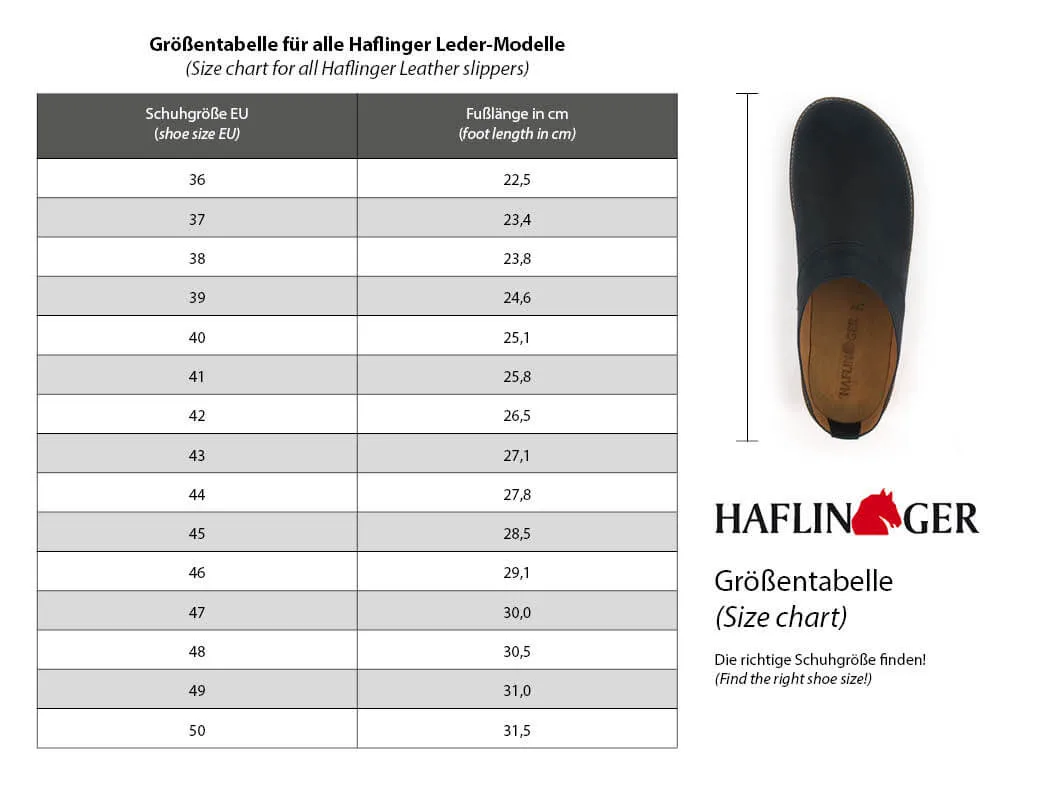 HAFLINGER Women Nubuck Clogs 'Malmö', blue