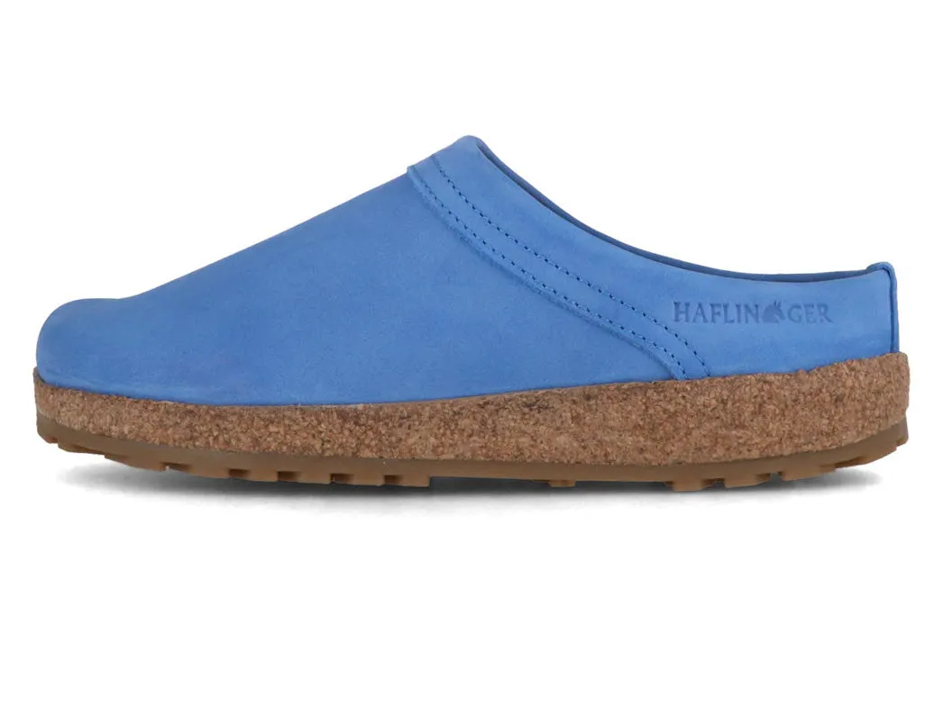 HAFLINGER Women Nubuck Clogs 'Malmö', blue