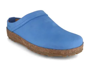 HAFLINGER Women Nubuck Clogs 'Malmö', blue
