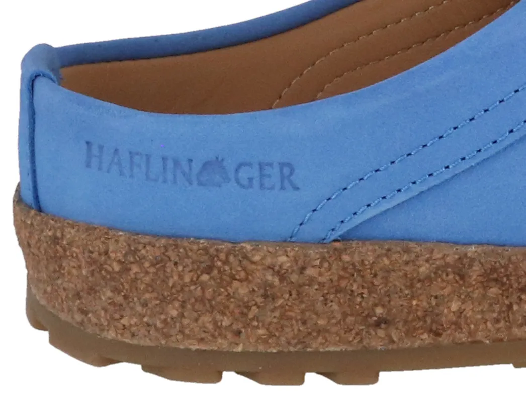 HAFLINGER Women Nubuck Clogs 'Malmö', blue