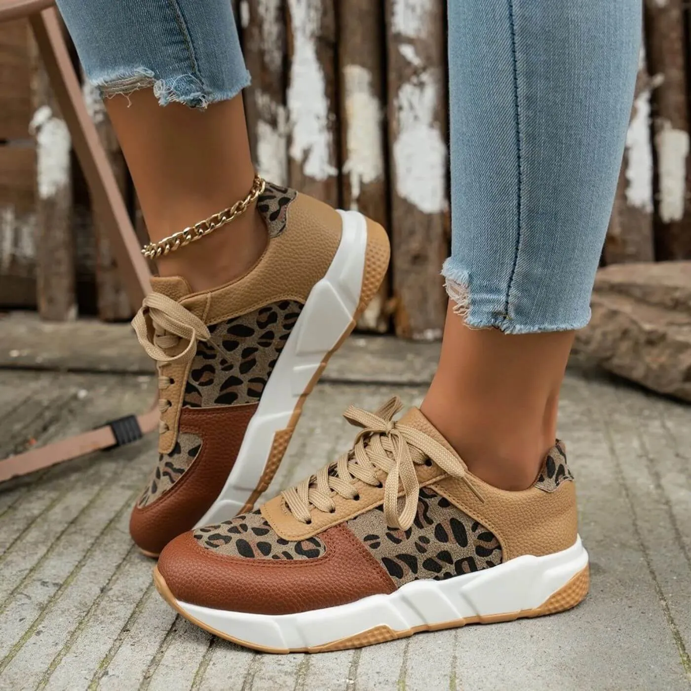 Hailey | Orthopedic Leopard Sneakers