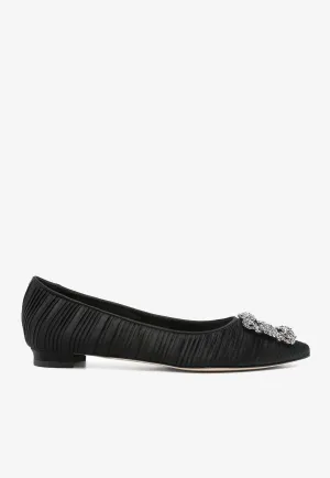Hangisiflat Satin Jewel Buckle Flats