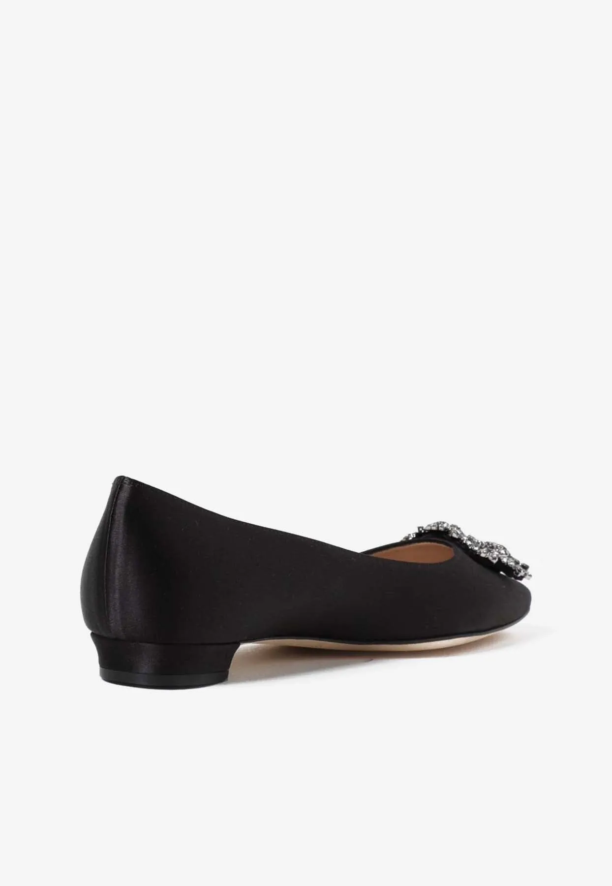 Hangisiflat Satin Jewel Buckle Flats