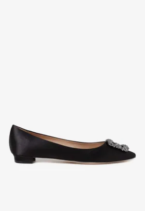Hangisiflat Satin Jewel Buckle Flats