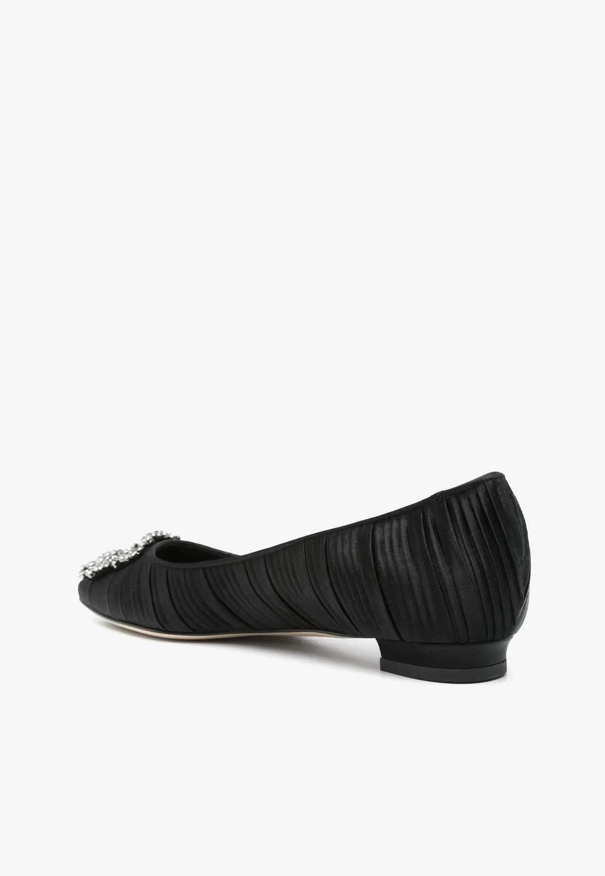 Hangisiflat Satin Jewel Buckle Flats