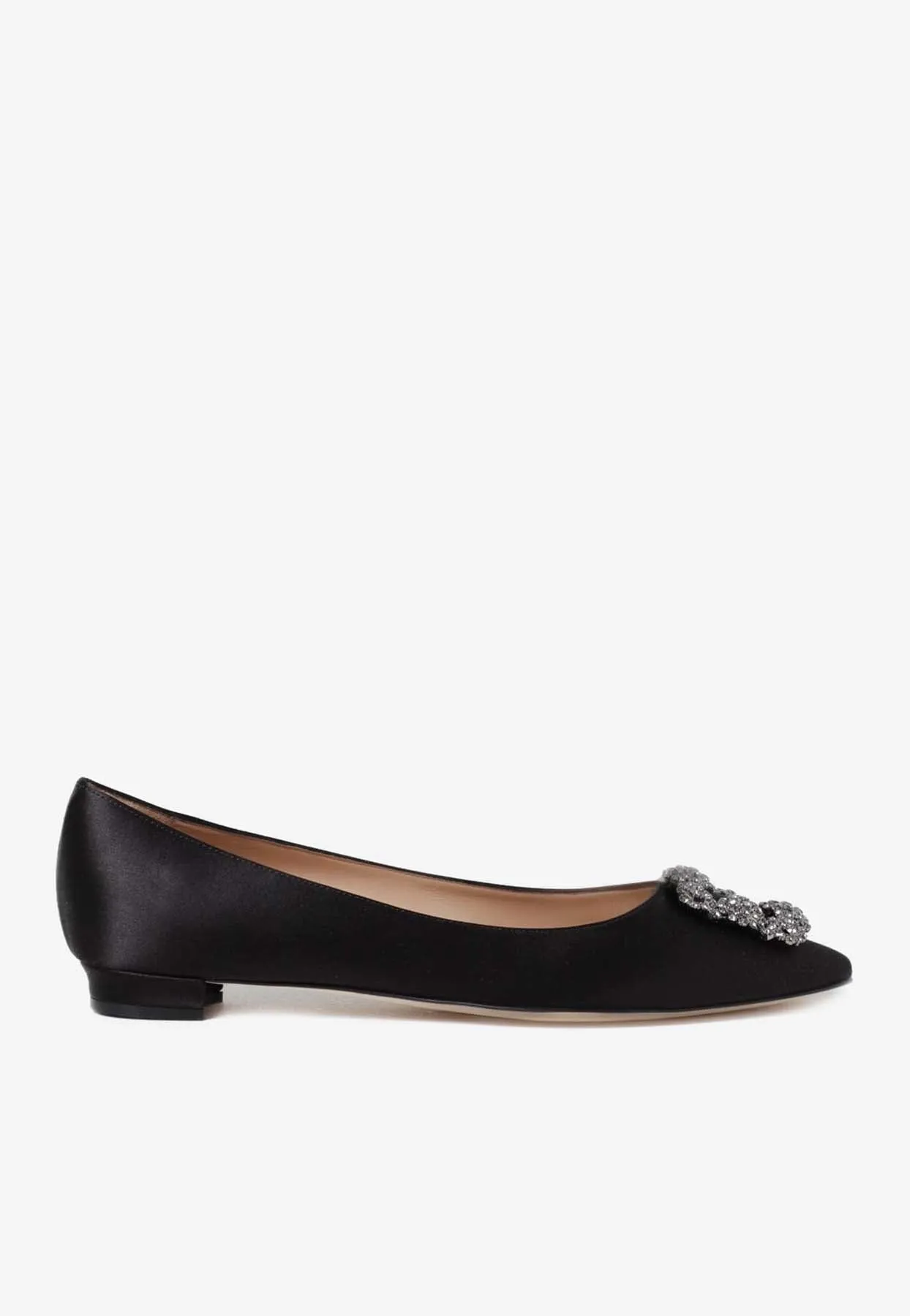 Hangisiflat Satin Jewel Buckle Flats