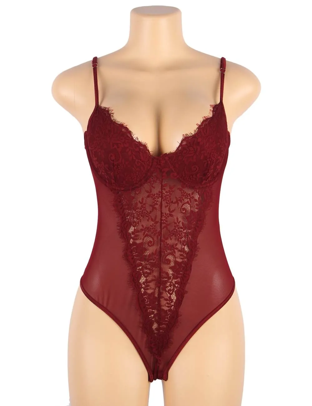 High Quality Lace Splicing Sexy Egypt Teddy With Underwire