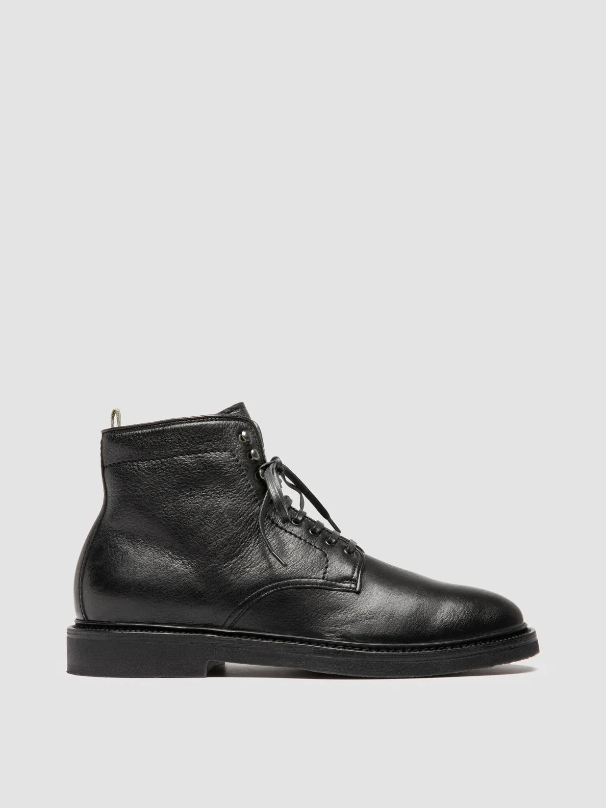 HOPKINS FLEXI 206 - Black Leather Lace-up Boots
