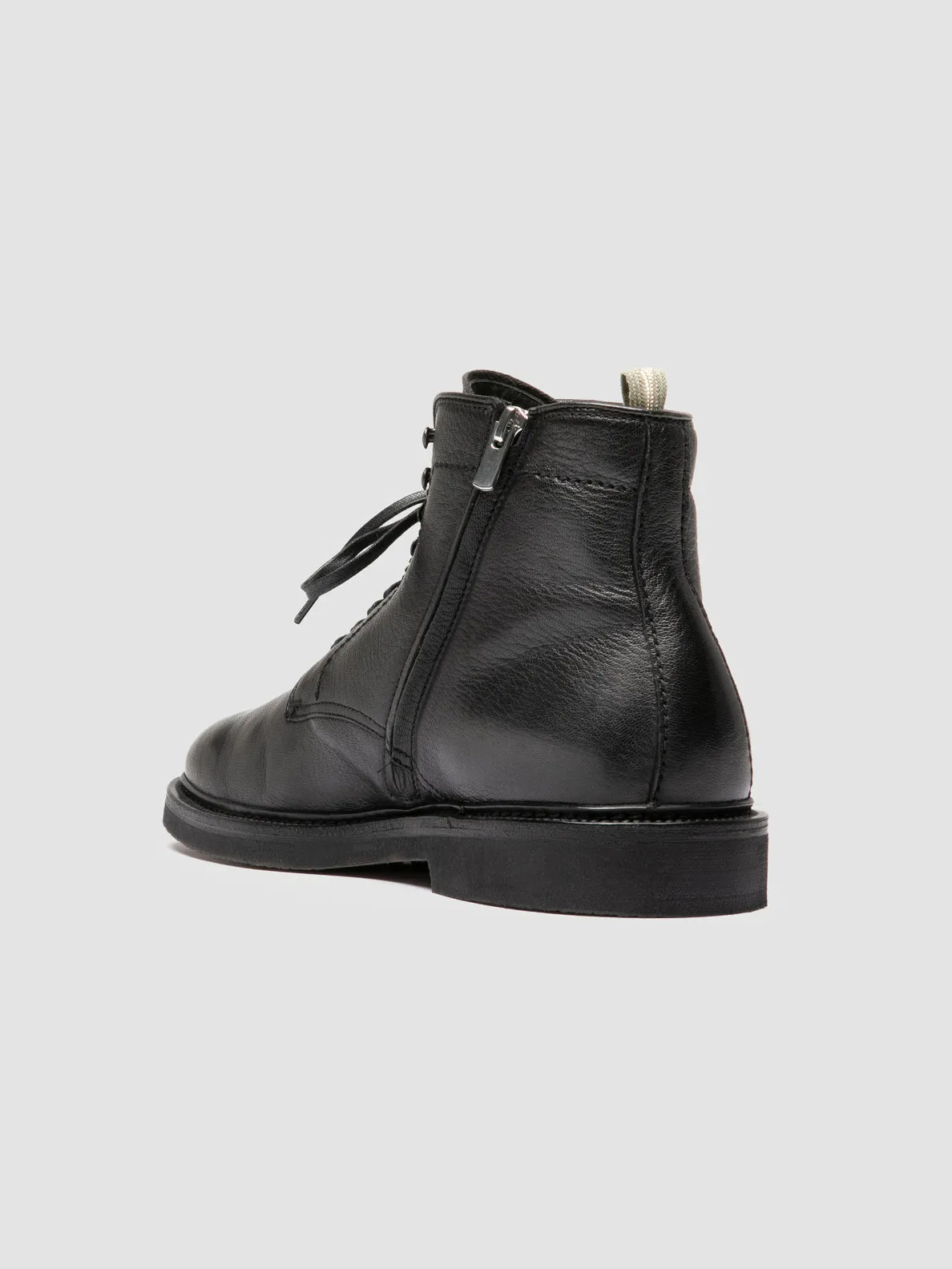 HOPKINS FLEXI 206 - Black Leather Lace-up Boots