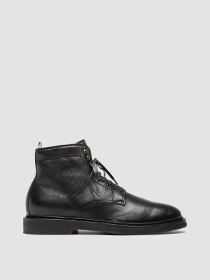 HOPKINS FLEXI 206 - Black Leather Lace-up Boots