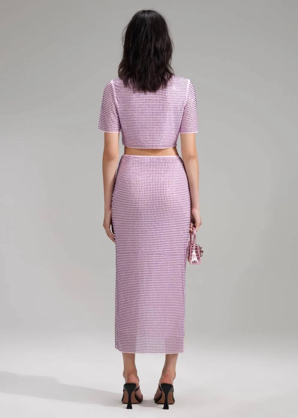 Hot Fix Wrap Midi Skirt (Lilac)
