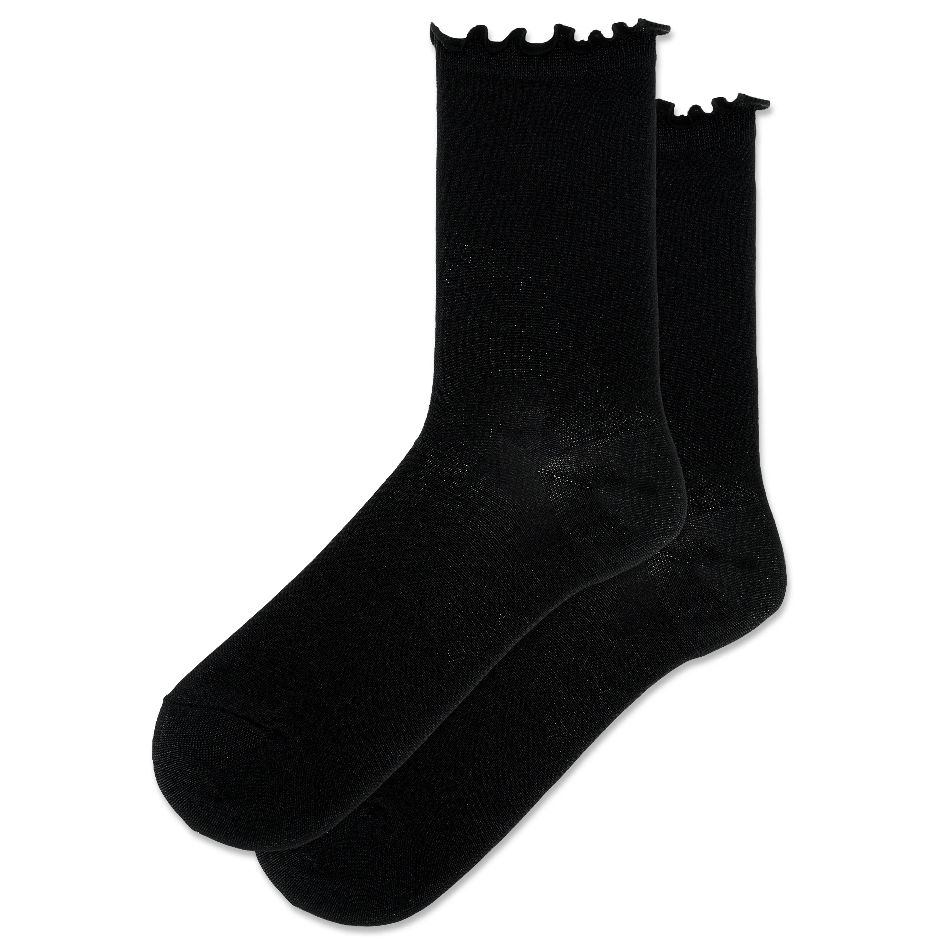 HOTSOX Women's Luster Lettuce Edge Crew Sock