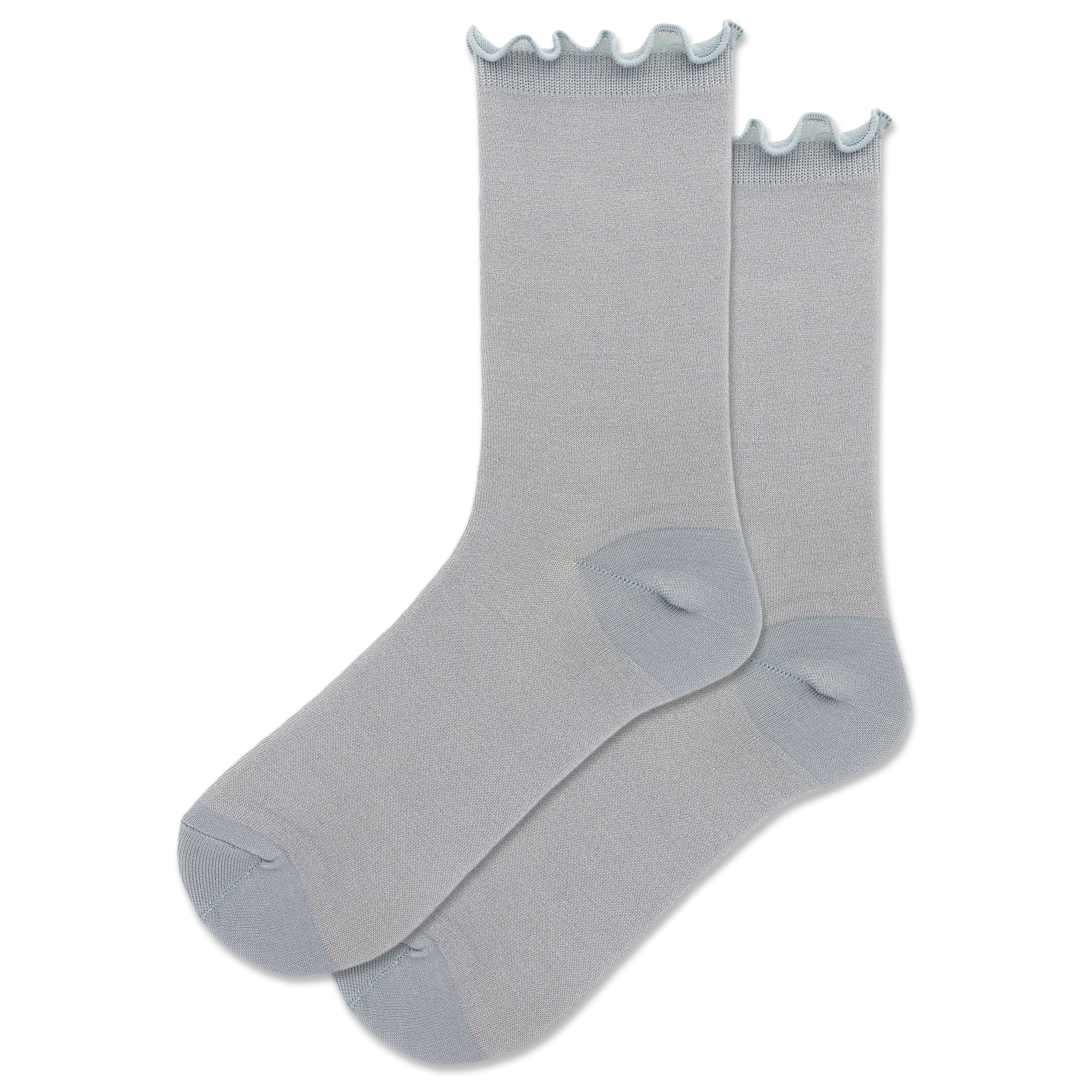 HOTSOX Women's Luster Lettuce Edge Crew Sock