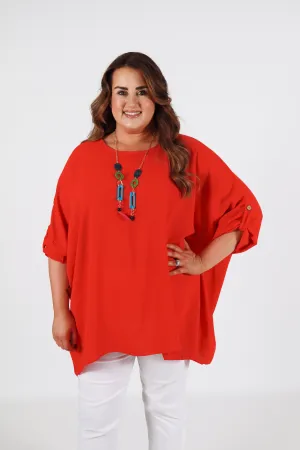 Jolene Blouse in Red
