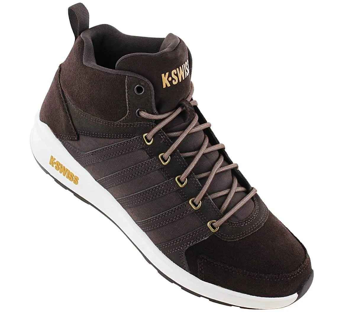 K-Swiss Vista Trainer Mid Winter - Herren Sneakers Schuhe Leder Braun 07145-229-M