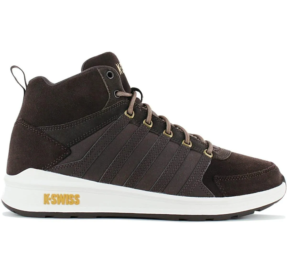 K-Swiss Vista Trainer Mid Winter - Herren Sneakers Schuhe Leder Braun 07145-229-M