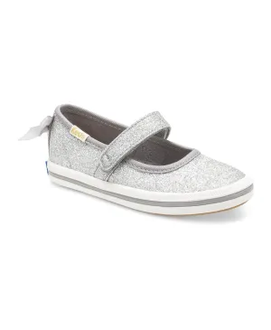 Kate Spade Sloane Kid's Mary Jane Sneaker - Glitter Silver
