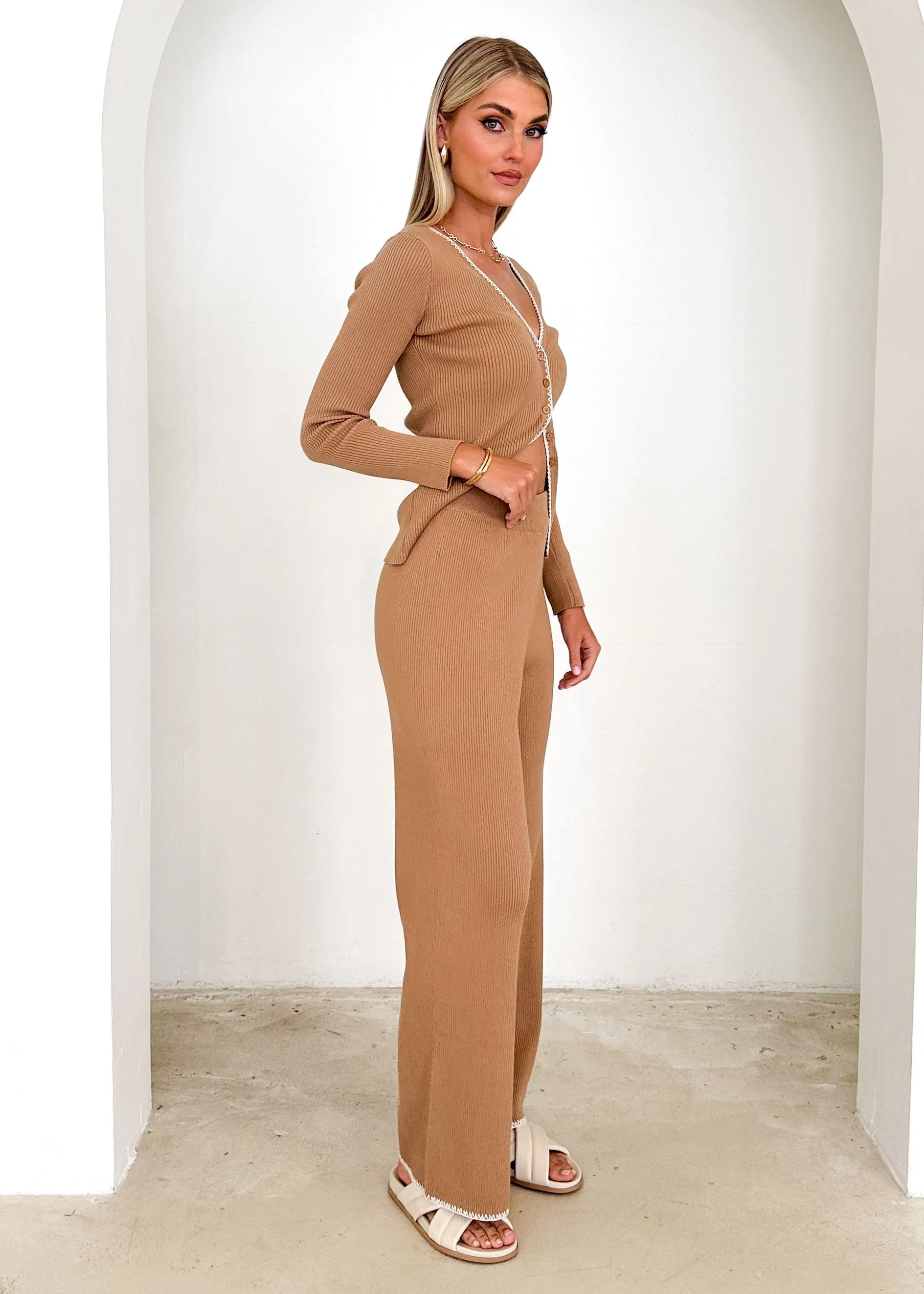Kelosa Knit Pants - Taupe
