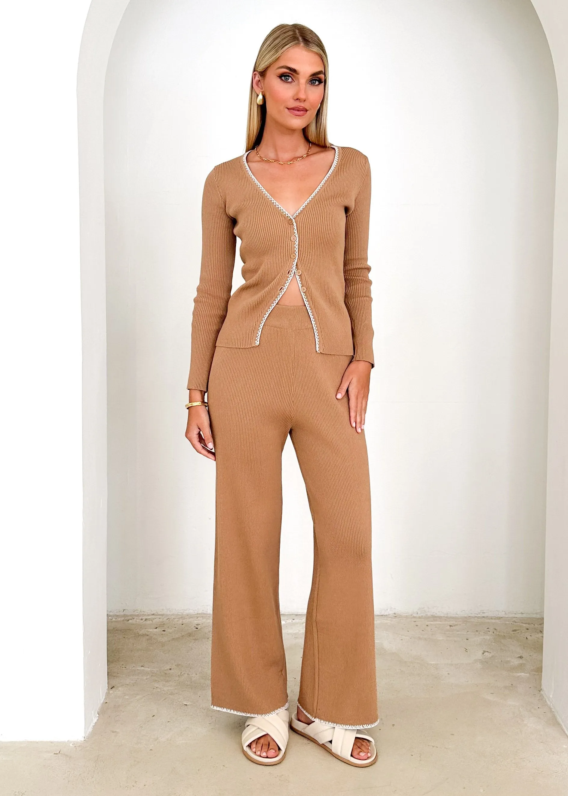 Kelosa Knit Pants - Taupe